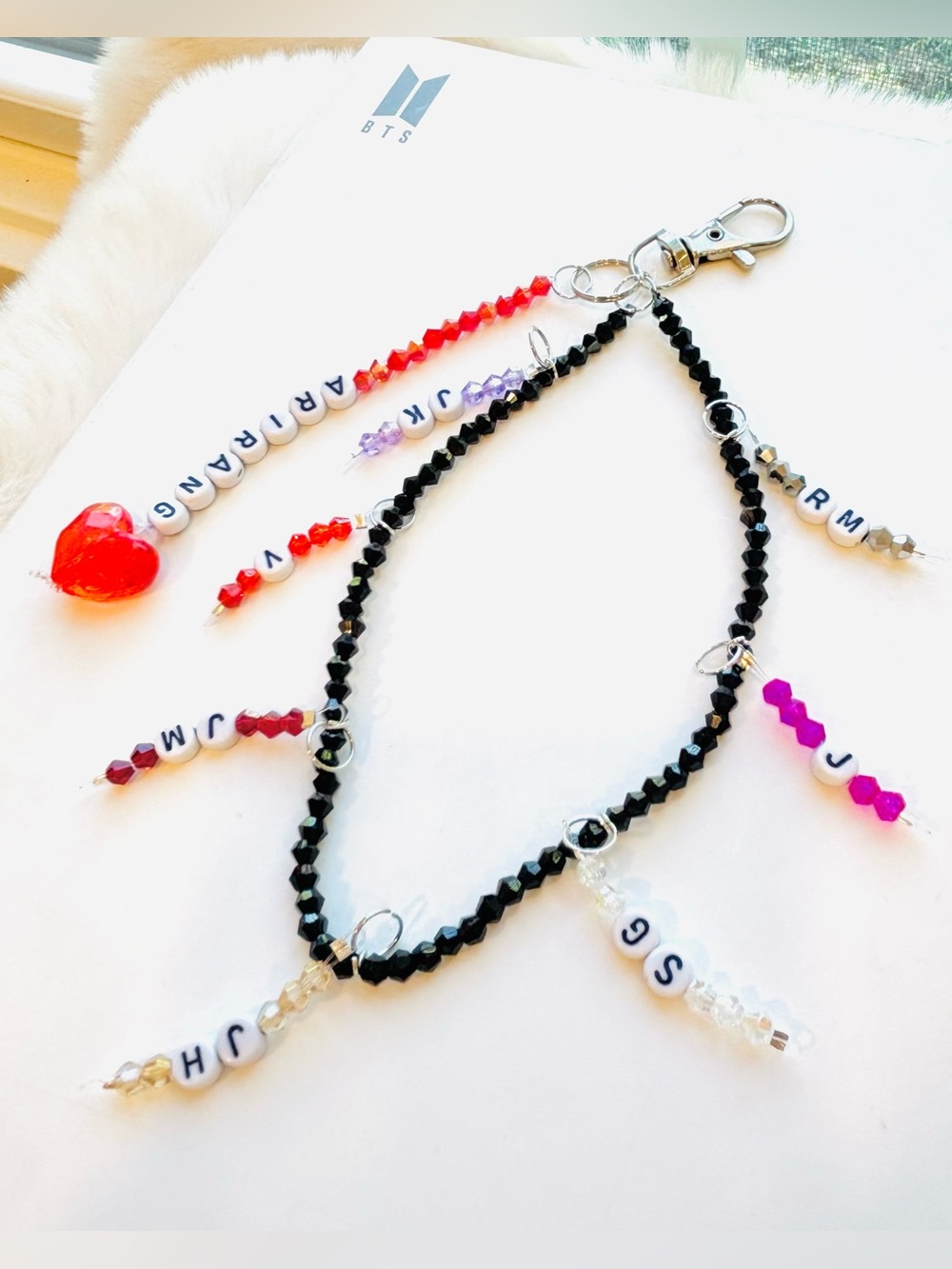 BTS ARIRANG 2026 Keychain/ARMY BOMB Strap Chain Member Vinyl Color Handmade